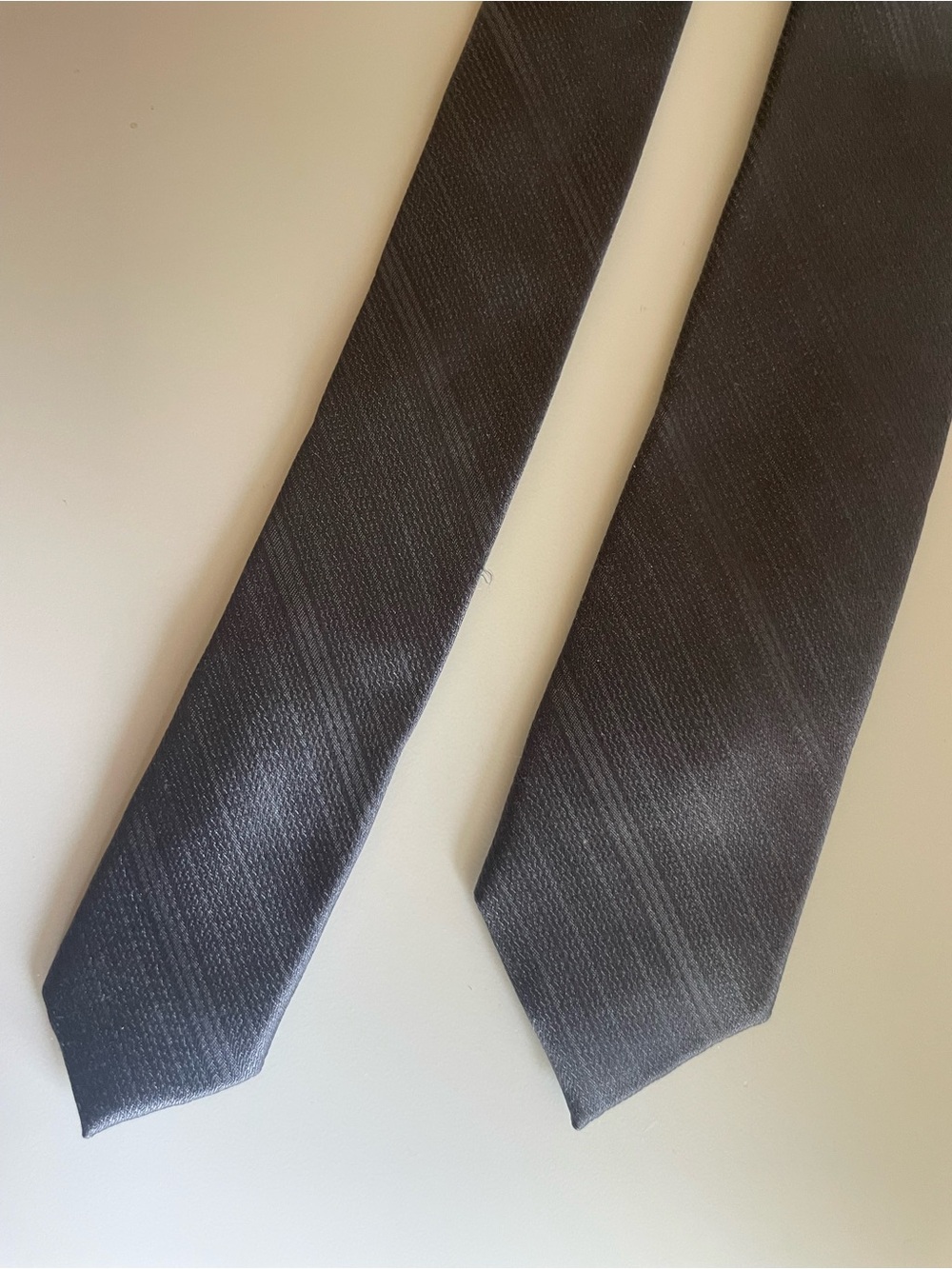 Calvin Klein Dark Gray Textured Silk Tie